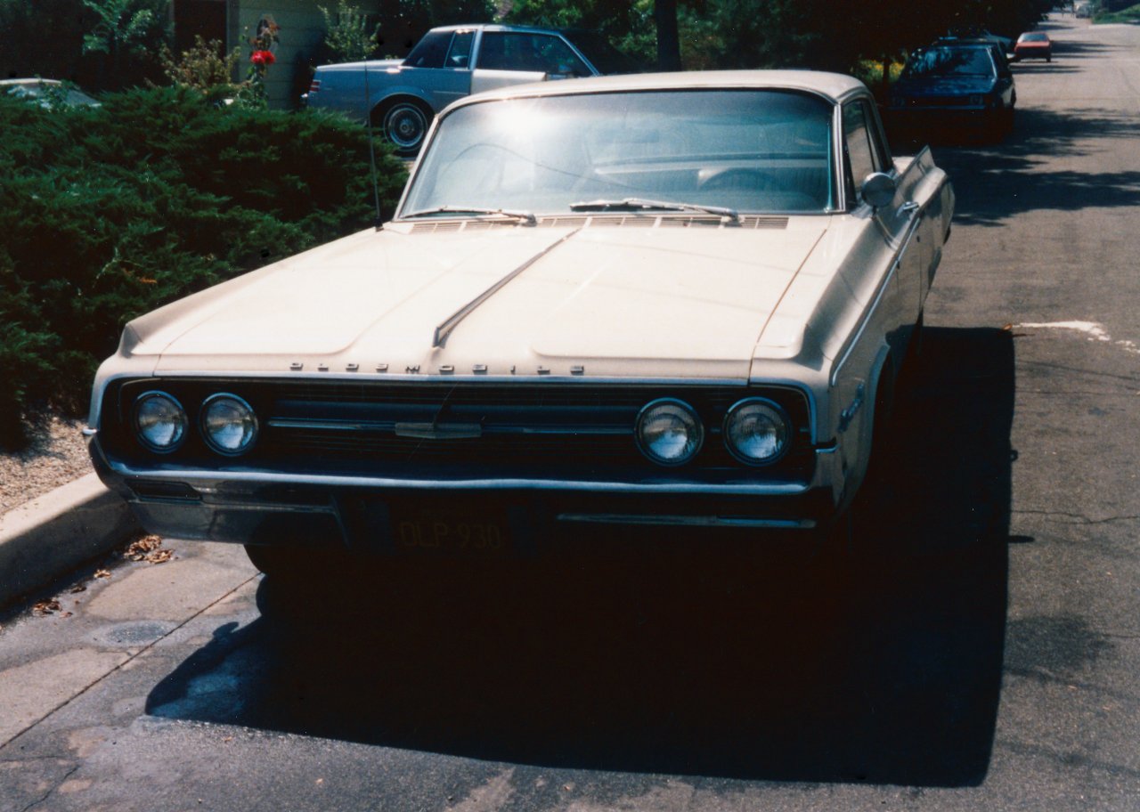 Adrians Oldsmobile with trunk the size of a pool